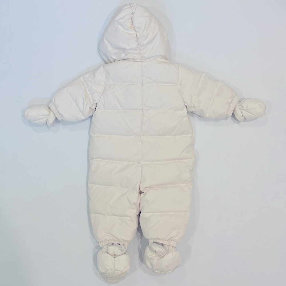Baby Gap Ivory Frost Puffer Warmest Snowsuit Bunting Bag Size 0-6 months bin 2A - Picture 6 of 9